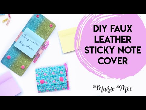 Little Note Nest | Sticky Note Holder SVG Faux Leather Crafts for Cricut & Silhouette by Maisie Moo