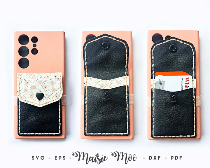 Quick Trip Phone Wallet Faux Leather Crafts for Cricut & Silhouette by Maisie Moo