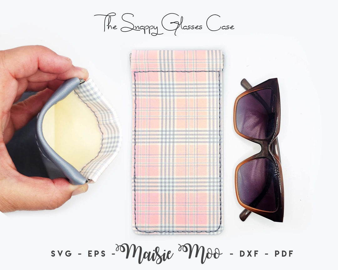 Snappy Glasses Case Faux Leather Crafts for Cricut & Silhouette by Maisie Moo
