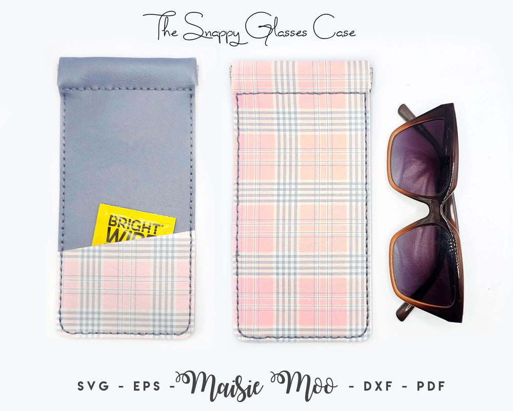 Snappy Glasses Case Faux Leather Crafts for Cricut & Silhouette by Maisie Moo