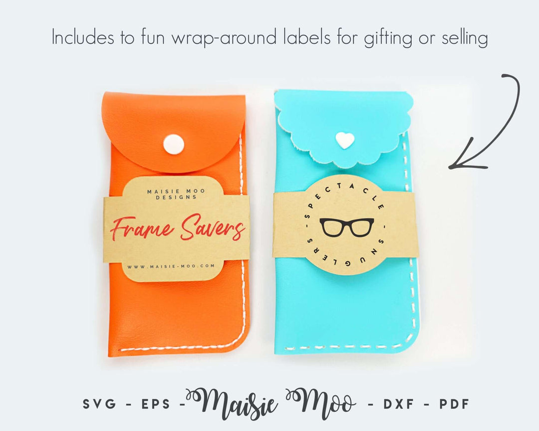 Snug Specs - Glasses sleeve Faux Leather Crafts for Cricut and Silhouette by Maisie Moo Design