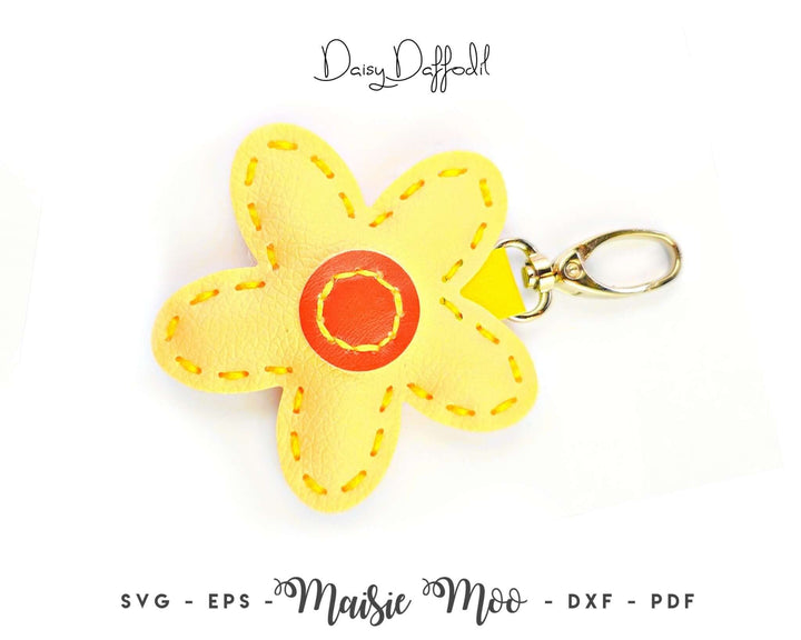 Faux Leather Bag Charm or Keychain Faux Leather Crafts for Cricut and Silhouette by Maisie Moo Design