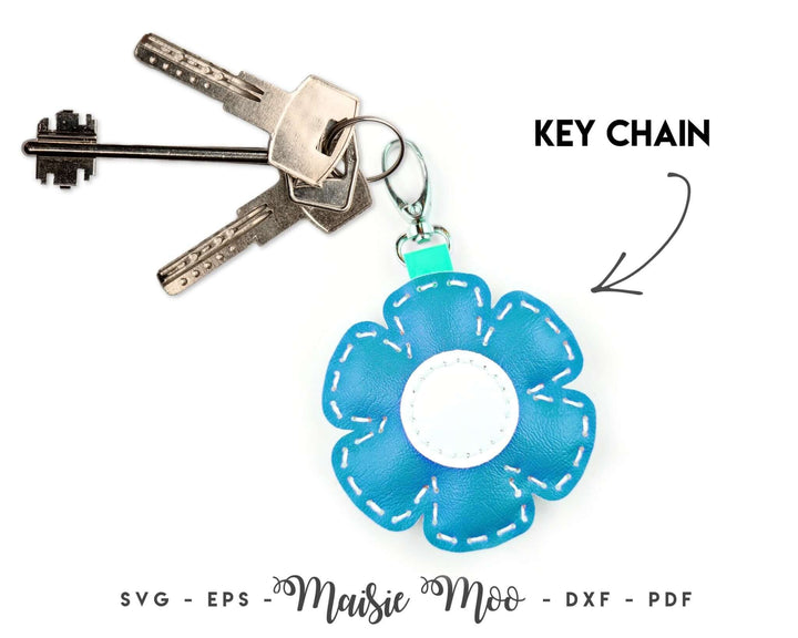 Faux Leather Bag Charm or Keychain Faux Leather Crafts for Cricut and Silhouette by Maisie Moo Design