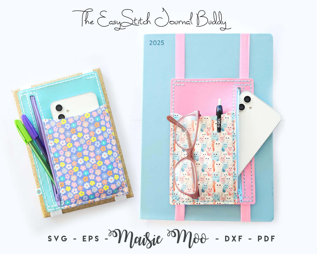 The Journal Buddy Faux Leather Crafts for Cricut & Silhouette by Maisie Moo