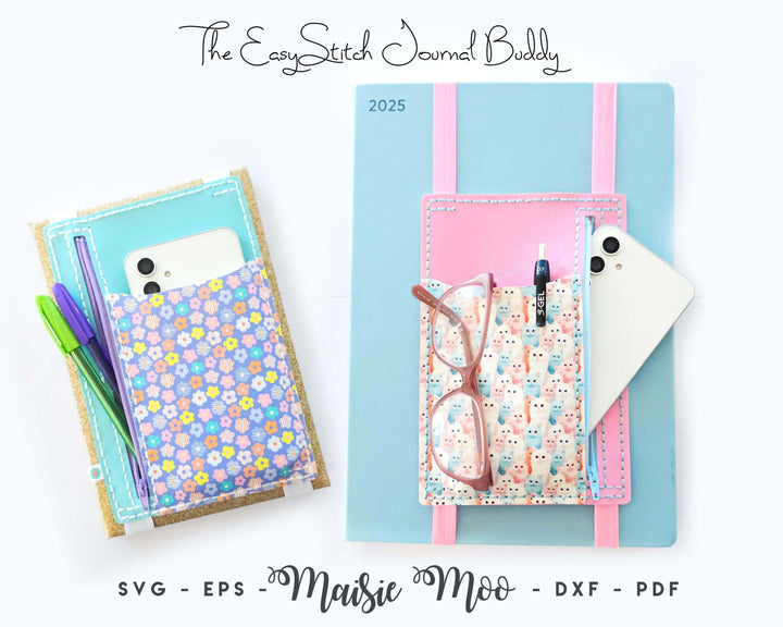 The Journal Buddy Faux Leather Crafts for Cricut & Silhouette by Maisie Moo