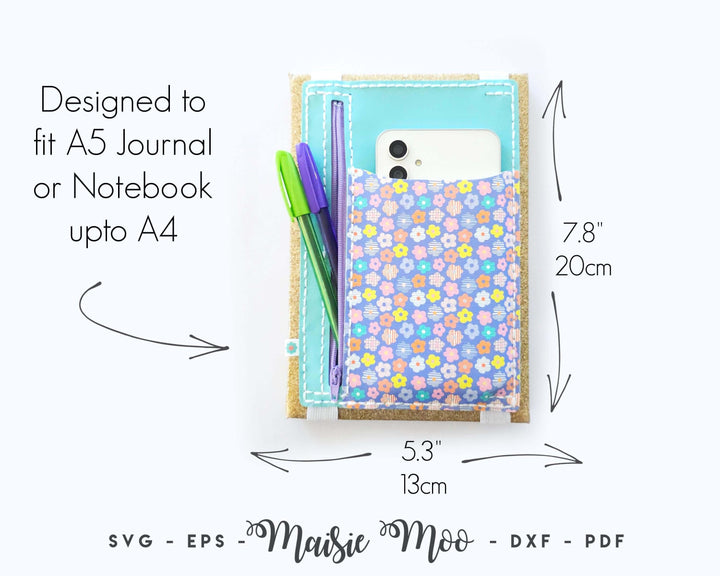 The Journal Buddy Faux Leather Crafts for Cricut & Silhouette by Maisie Moo