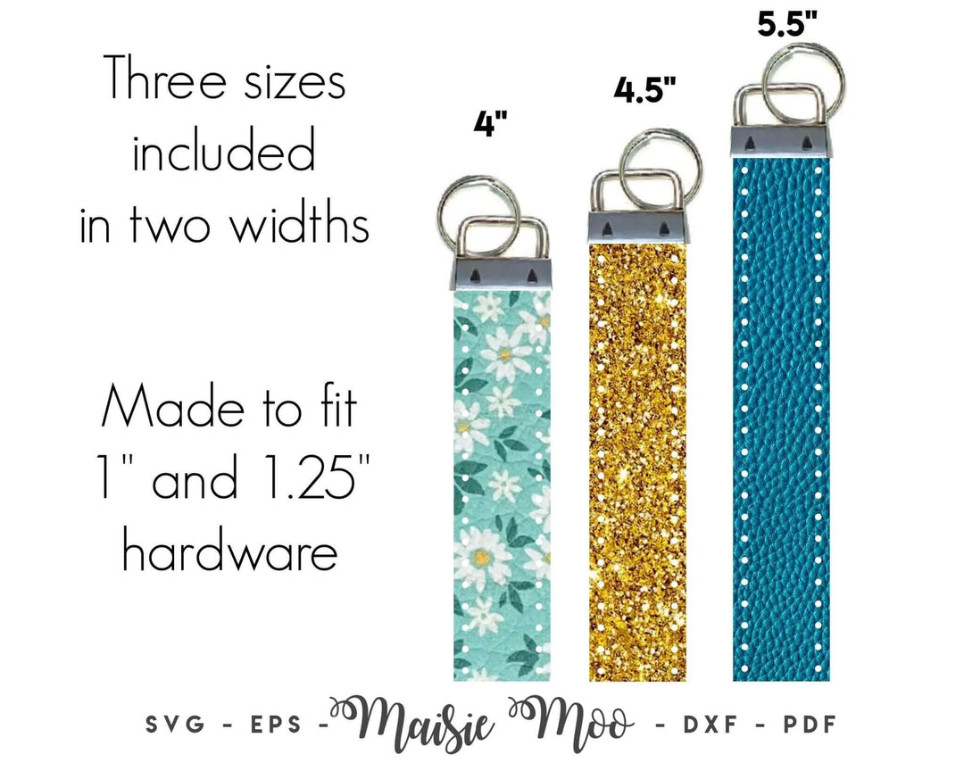 Wristlet Keychain | Key Fob Faux Leather Crafts for Cricut and Silhouette by Maisie Moo Design