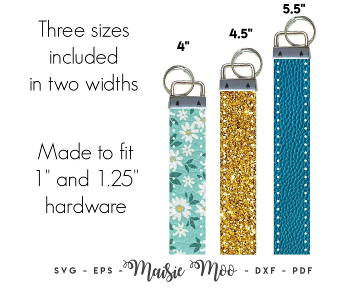 Wristlet Keychain | Key Fob Faux Leather Crafts for Cricut and Silhouette by Maisie Moo Design