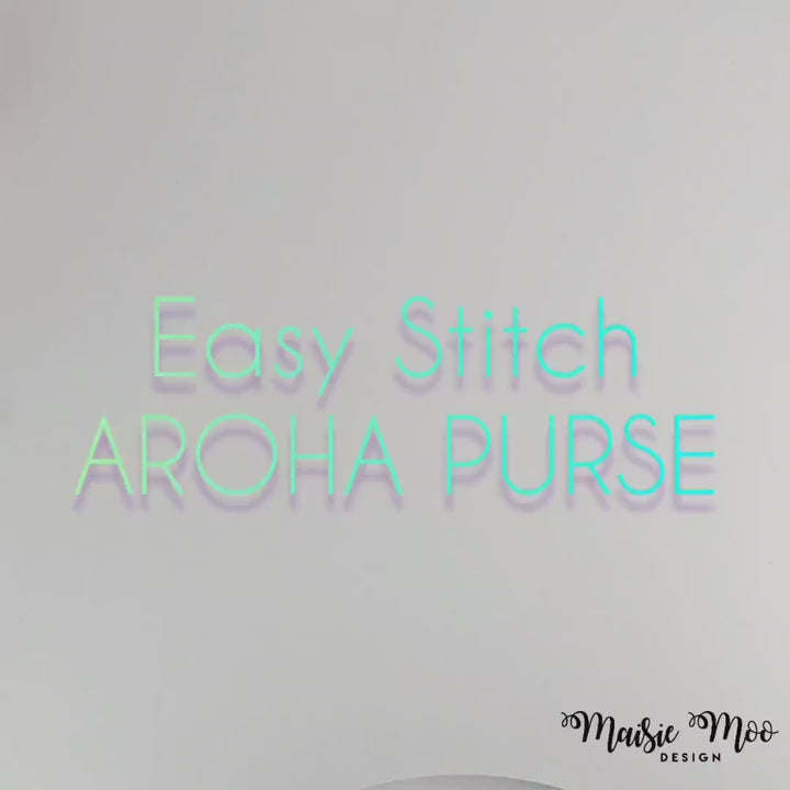Easy Stitch Aroha Purse Bag SVG Template | Hand stitched Faux Leather Handbag Coin purse Pouch SVG | Girls Purse Template svg Hand Sew