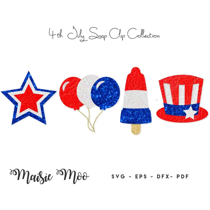 4th of July Snap Clip Collection - Maisie Moo