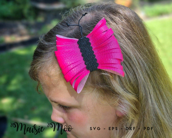 Butterfly Fringe Bow - Maisie Moo