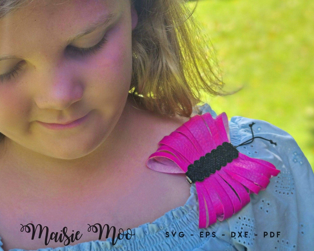 Butterfly Fringe Bow - Maisie Moo