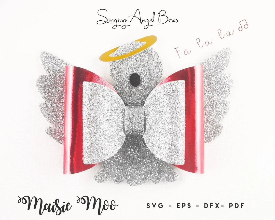 Christmas Angel Bow - Maisie Moo
