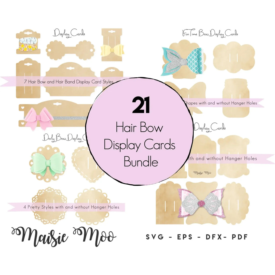 Classic Display Cards for Hair Bows - Maisie Moo