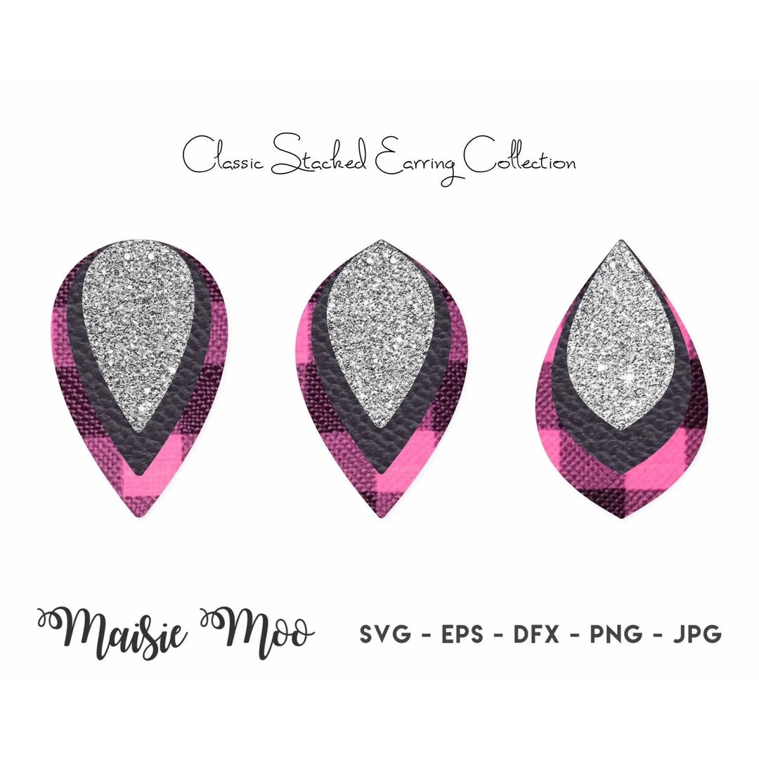 Classic Leaf Stacked Earring Collection - Maisie Moo