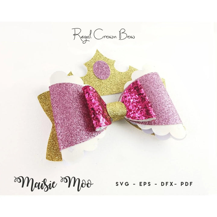 Crown Hair Bow - Maisie Moo