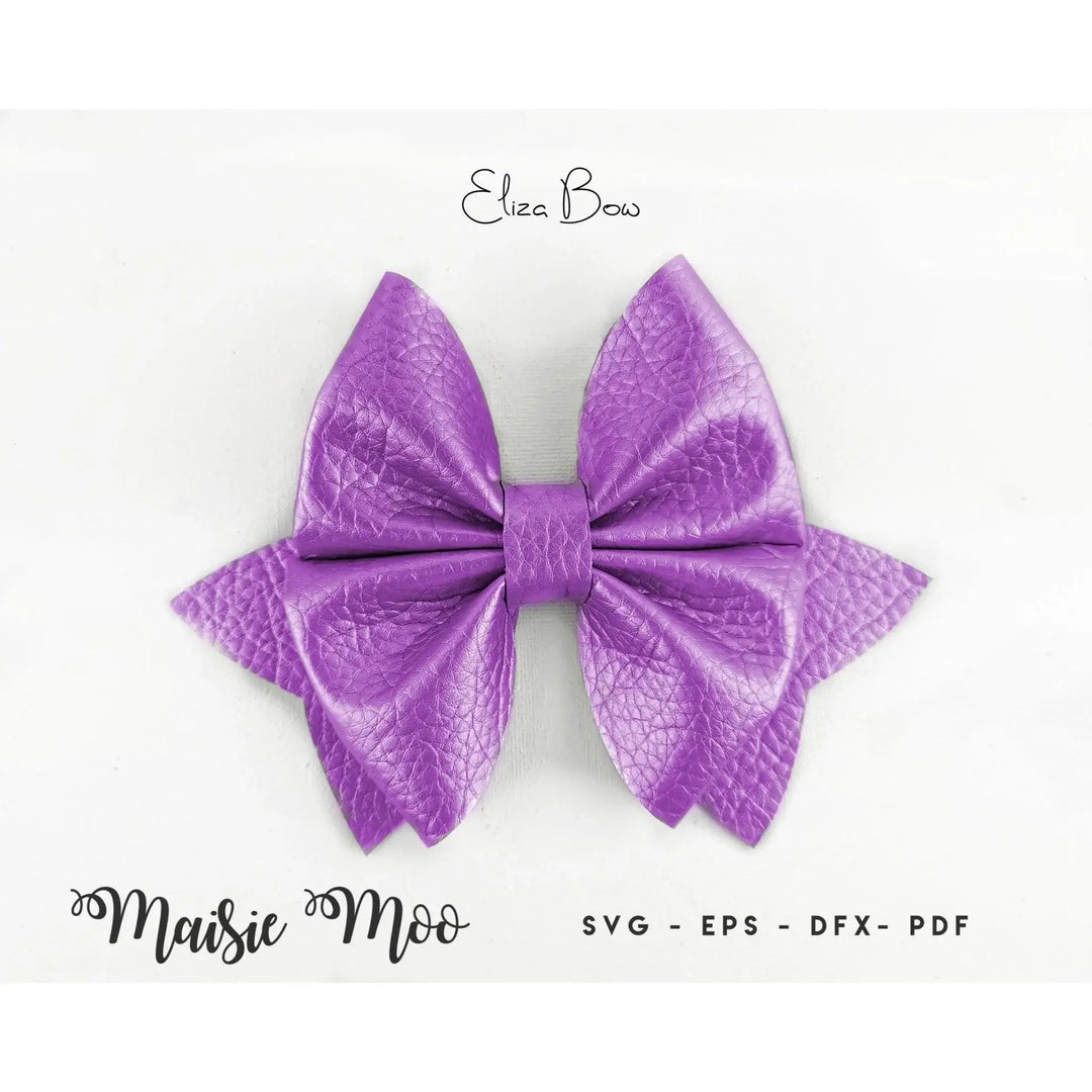 Pinch Bow Template SVG | Hair Bow Template | Cricut Bow SVG | Eliza Bow - Maisie Moo