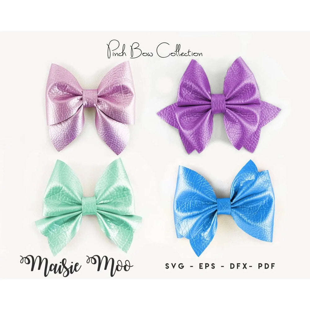 Pinch Bow Template SVG | Hair Bow Template | Cricut Bow SVG | Eliza Bow - Maisie Moo