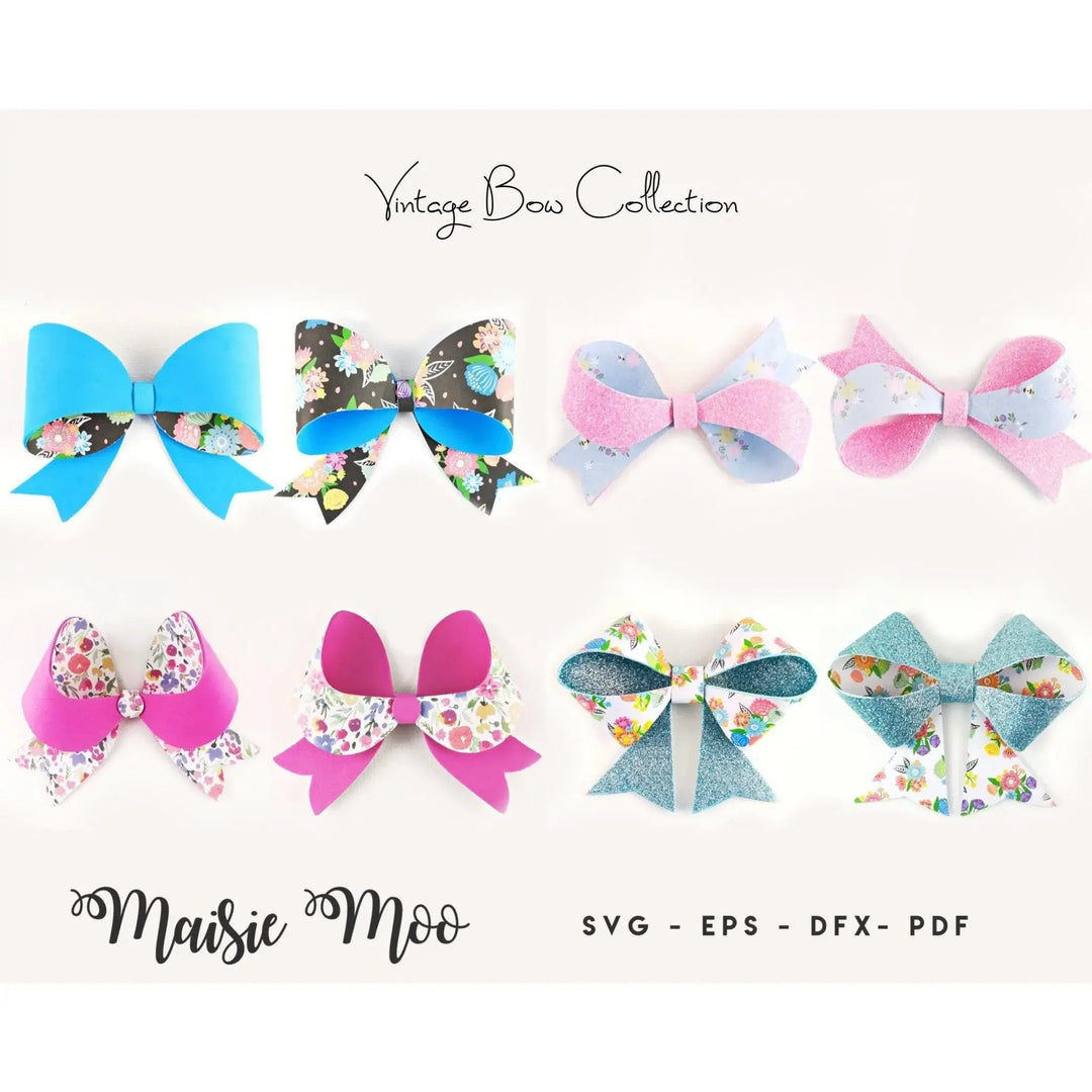 Evie Bow SVG Template - Folding Bow - Maisie Moo
