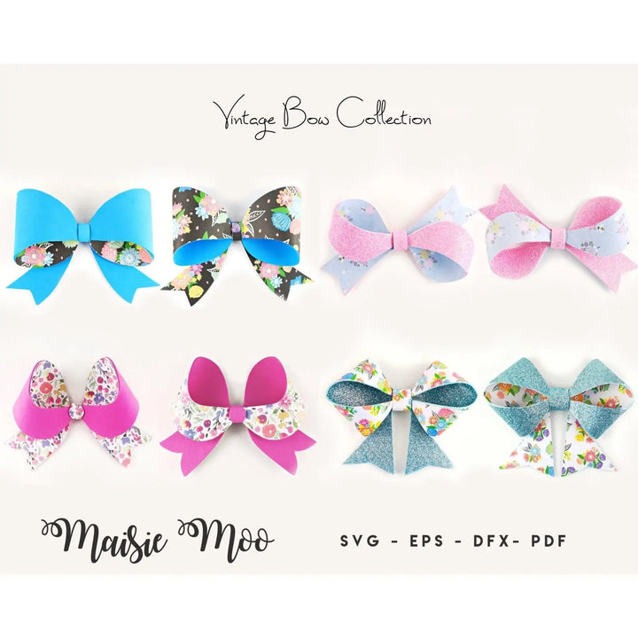 Evie Bow SVG Template - Folding Bow - Maisie Moo