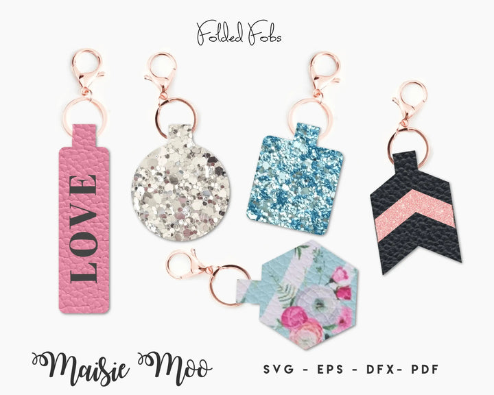 Key Fob SVG | Wrist Fob Tempate | Faux Leather Fob | Wristlet SVG