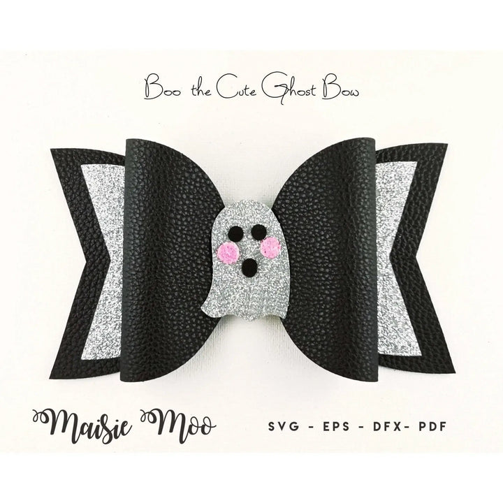 Ghost Bow SVG | Halloween Bow Template SVG - Maisie Moo