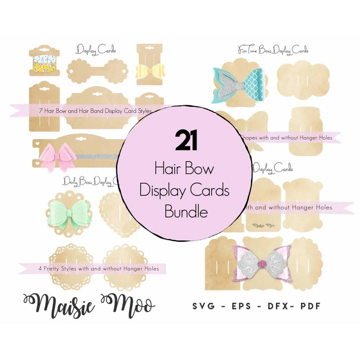 Hair Bow Display Cards - Maisie Moo