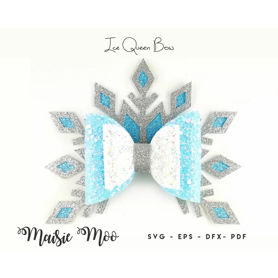 Ice Queen Frozen Hair Bow - Maisie Moo
