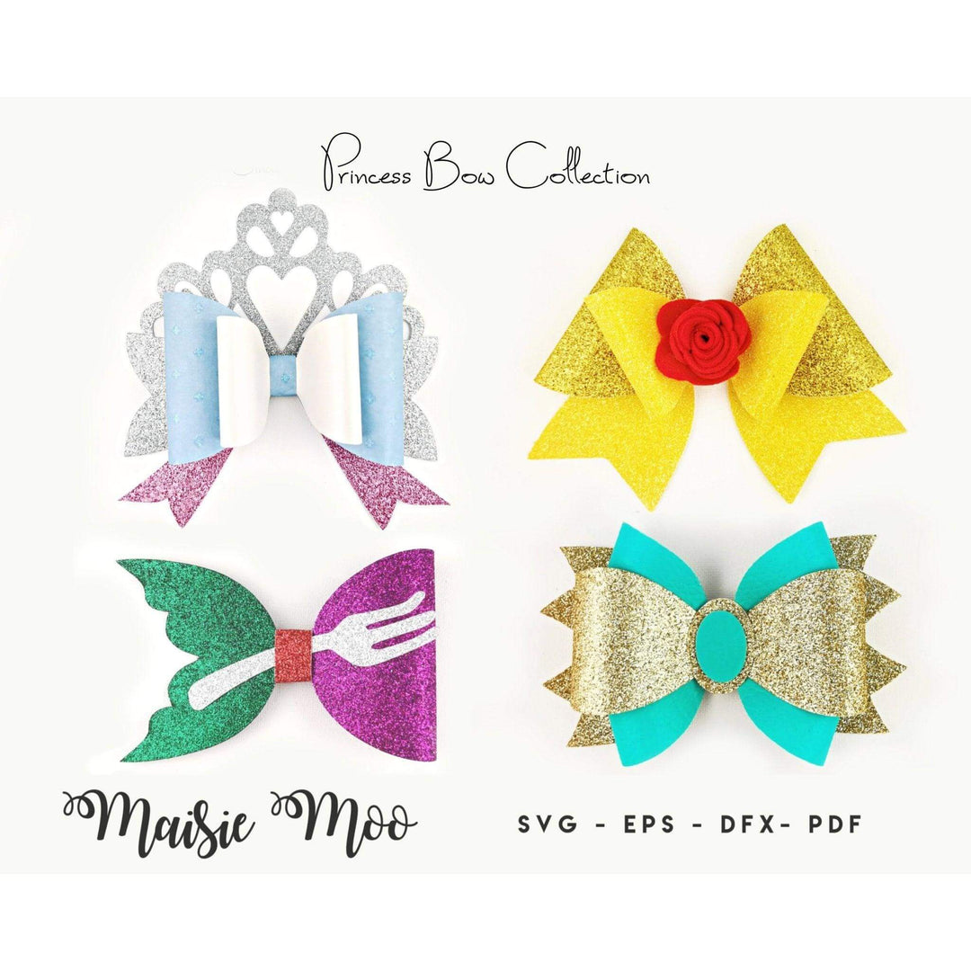 Princess Bow SVG | Jasmine Bow Template SVG - Maisie Moo