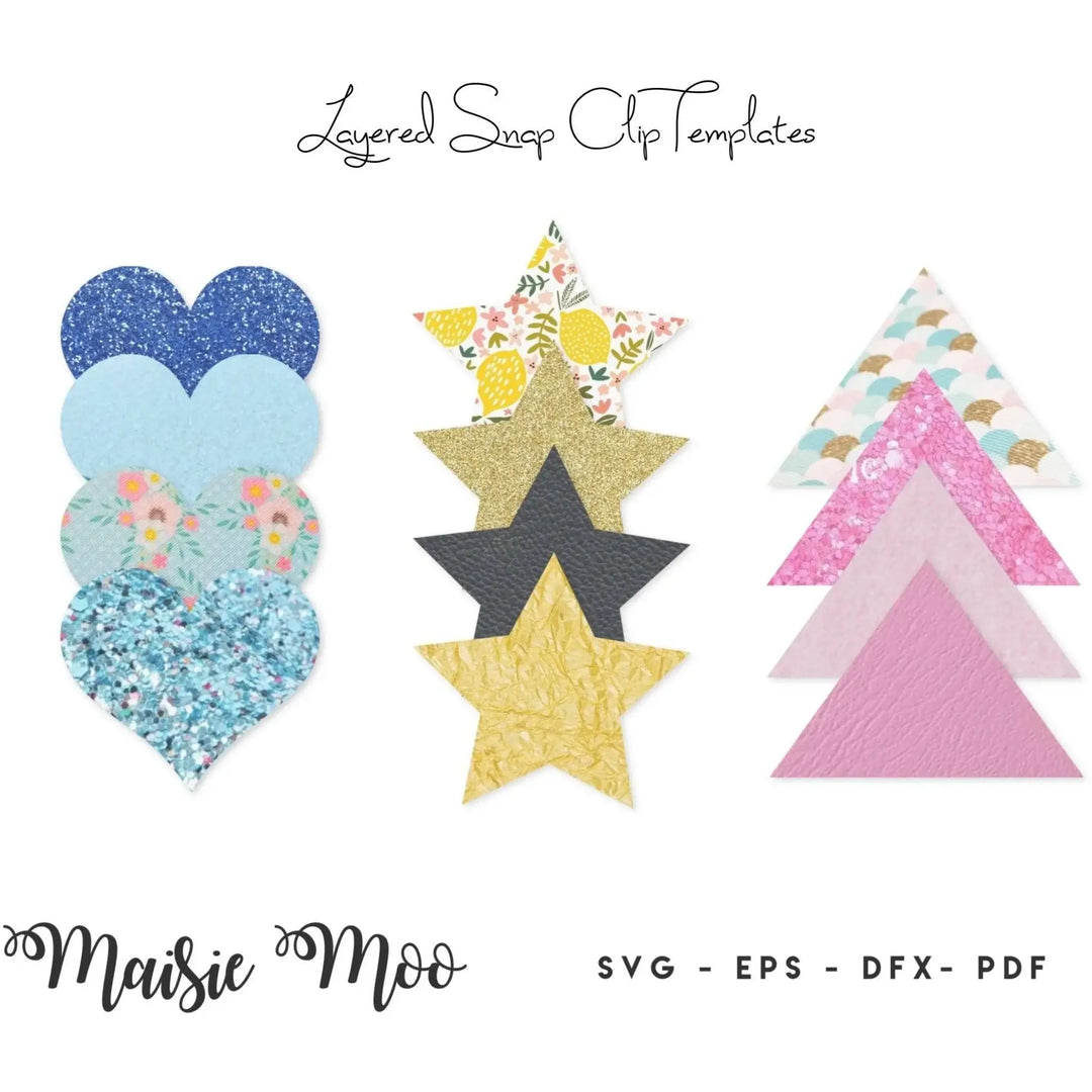 Snap Clip SVG | Snapclip Template | Heart Snap Clip - Maisie Moo