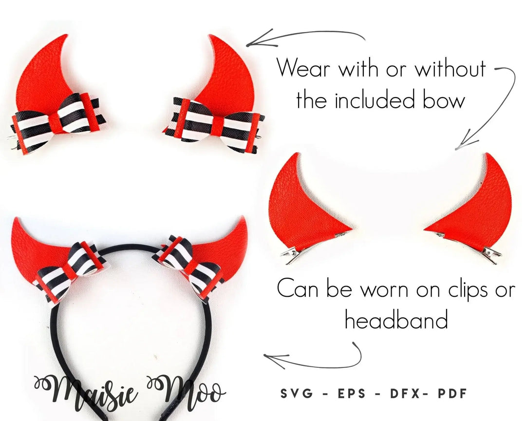 Little Devil Horns Hair Clip & Headband - Maisie Moo