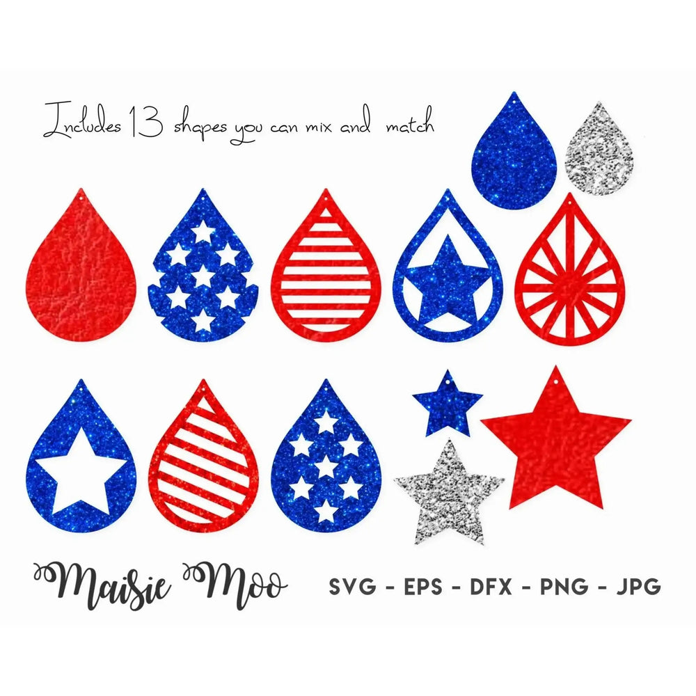 USA Patriotic Earrings - Maisie Moo