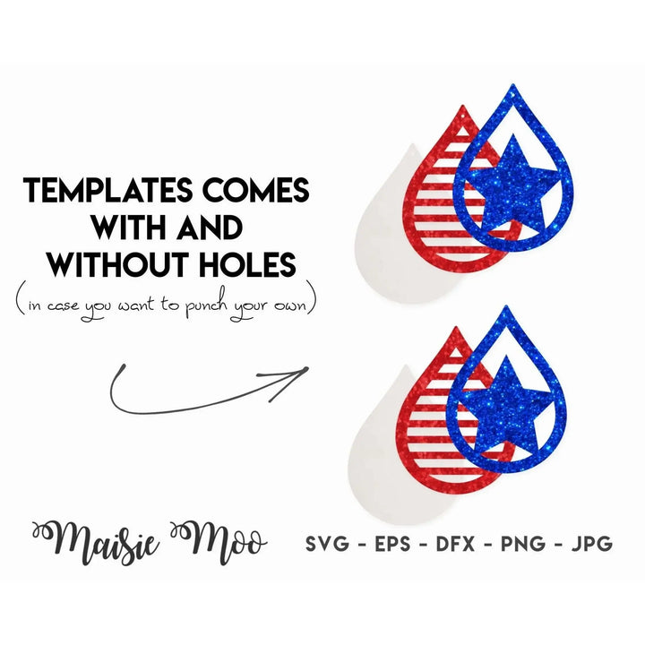 USA Patriotic Earrings - Maisie Moo