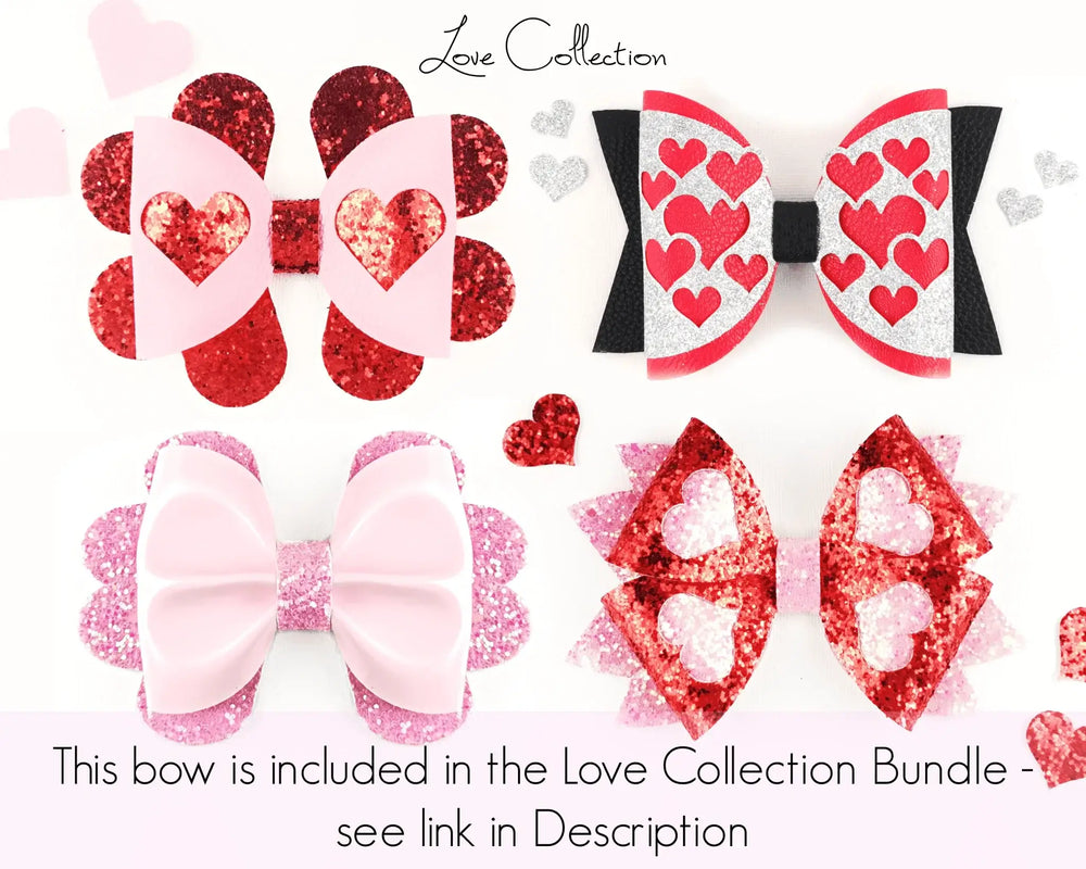Valentine Pinch Bow - Blush Bow - Maisie Moo