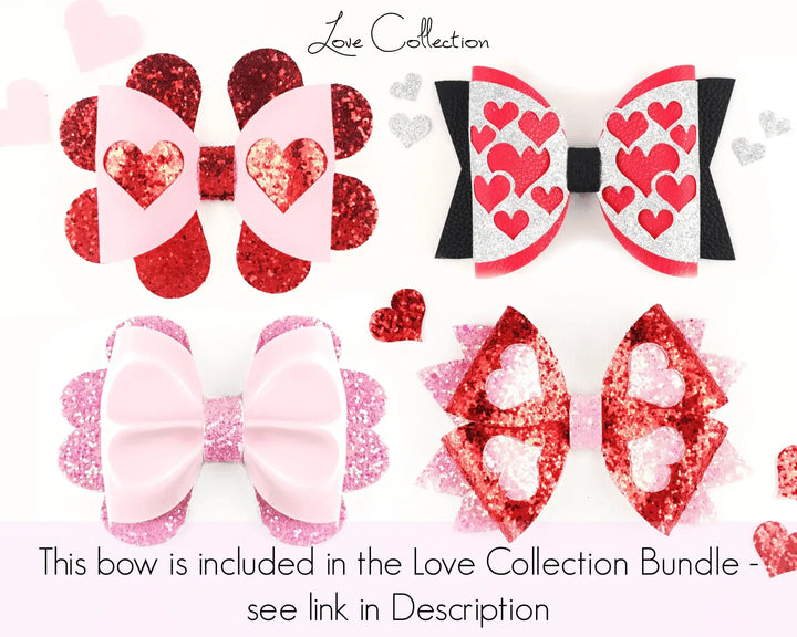Valentine Pinch Bow - Blush Bow - Maisie Moo