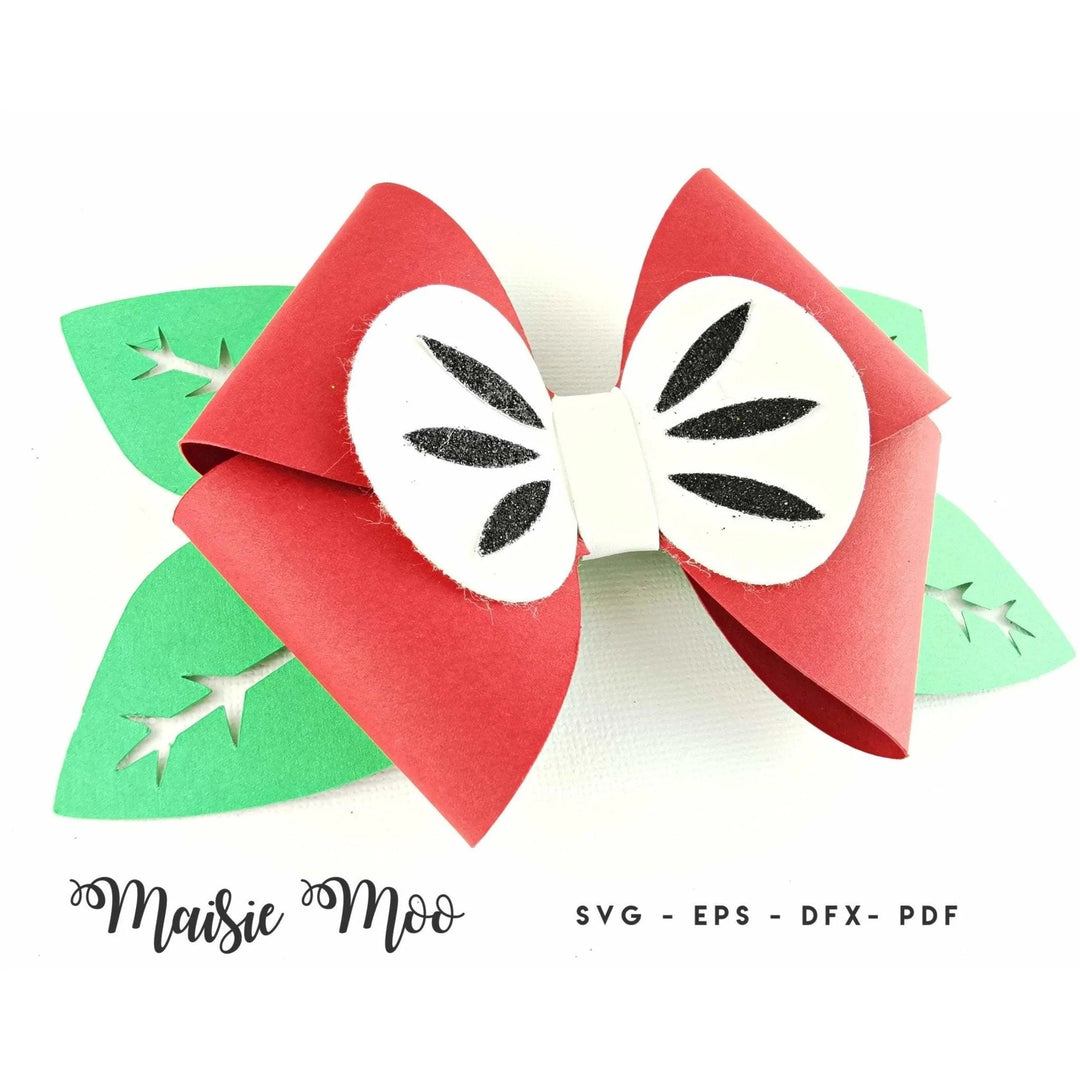 Apple Hair Bow | Back to School Bow - Maisie Moo