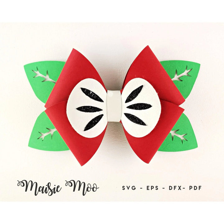 Apple Hair Bow | Back to School Bow - Maisie Moo