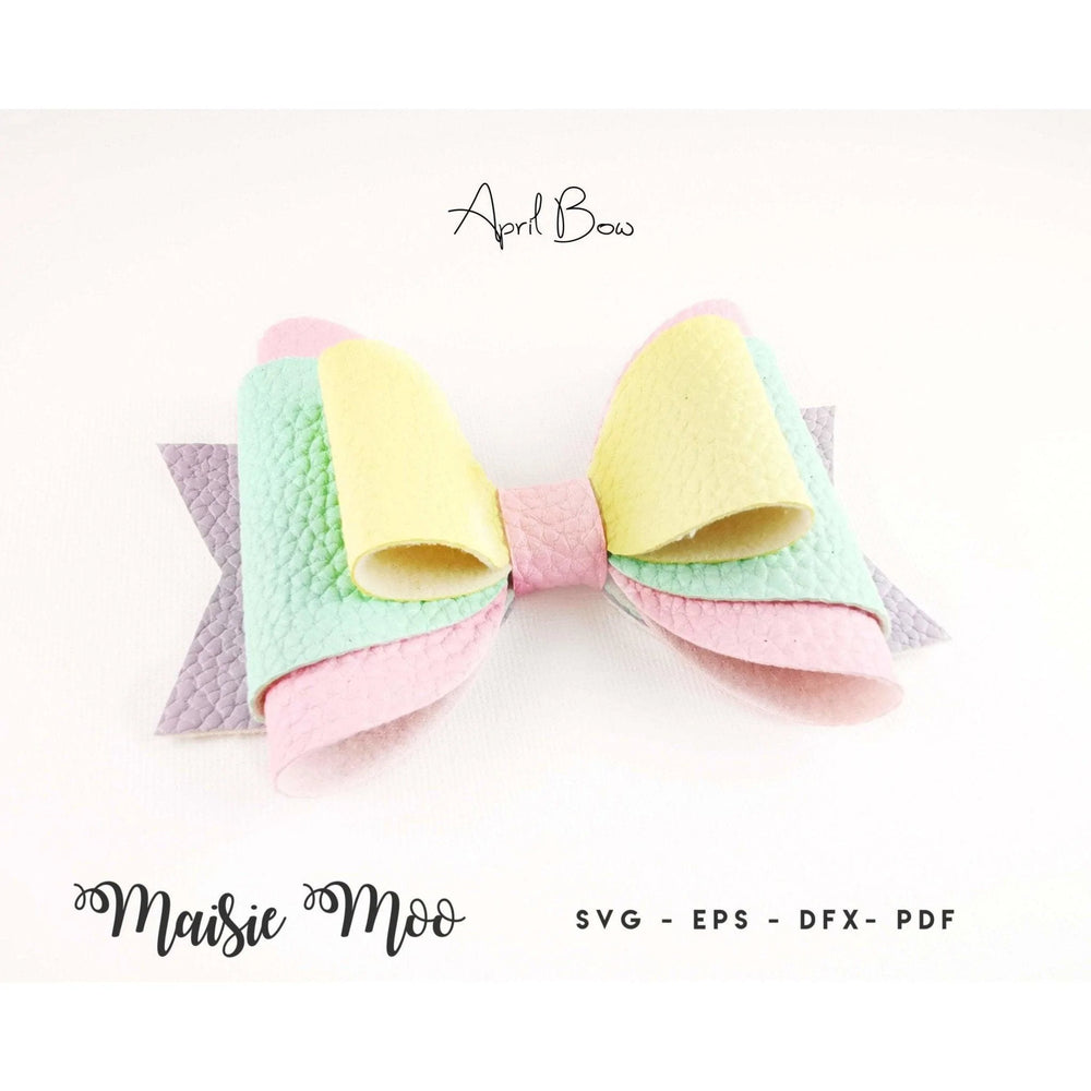 April Bow | Easter Stacked Bow - Maisie Moo