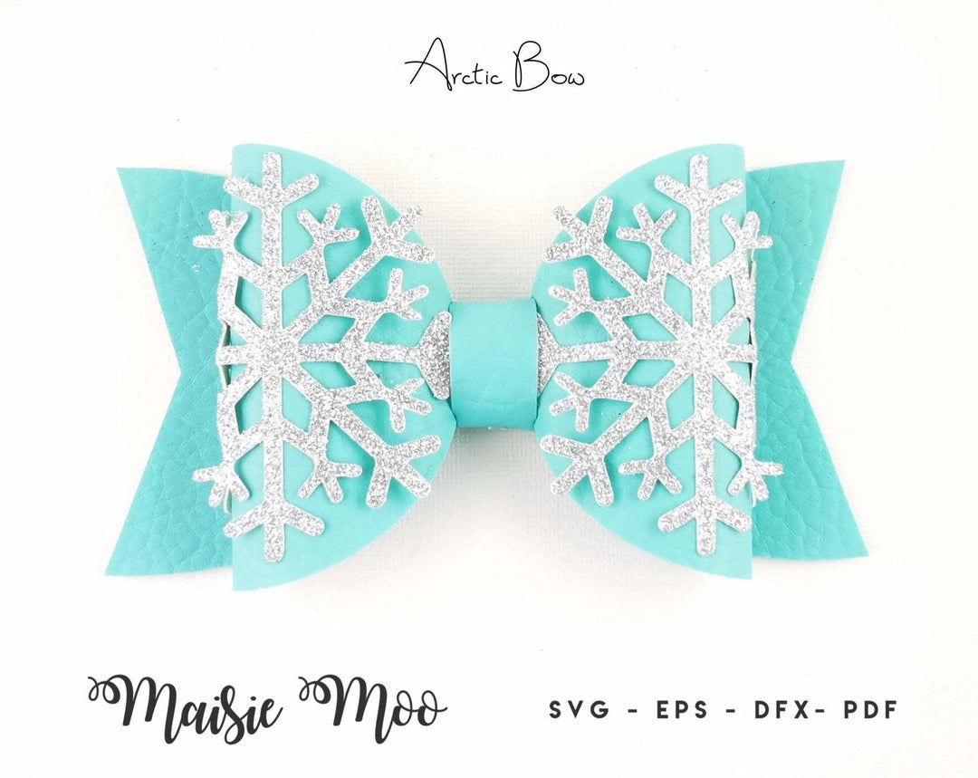 Arctic Snowflake Bow - Maisie Moo