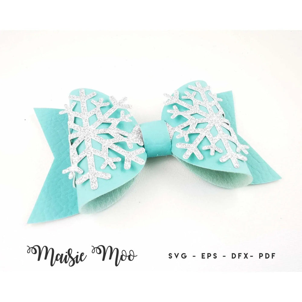 Arctic Snowflake Bow - Maisie Moo