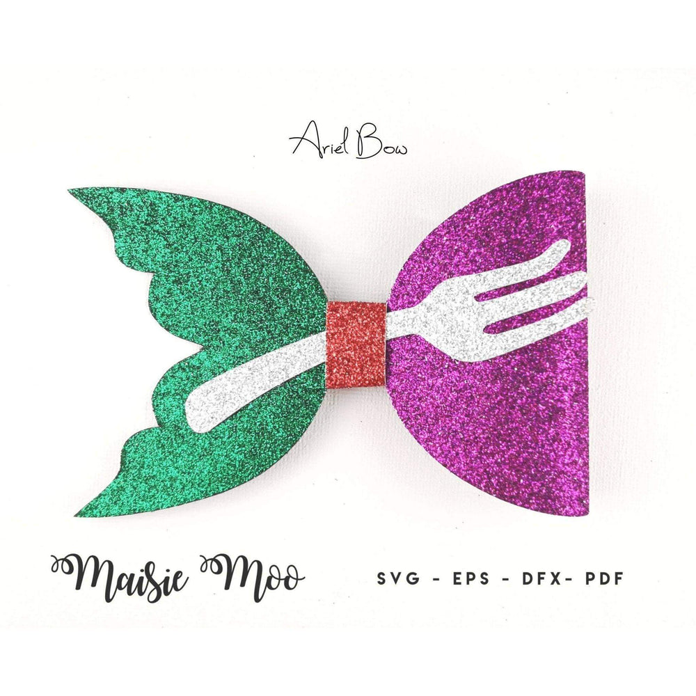 Ariel Bow | Mermaid Tail Bow SVG - Maisie Moo