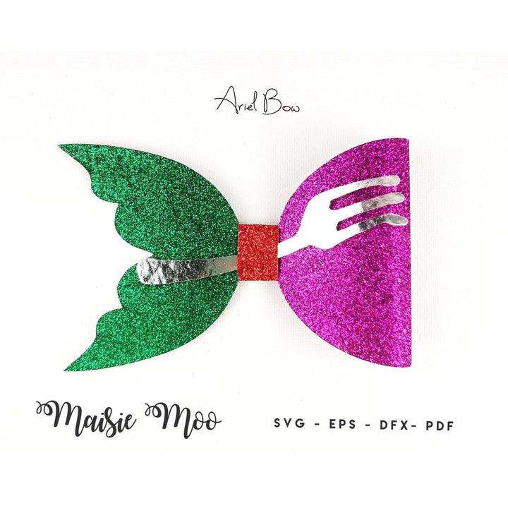 Ariel Bow | Mermaid Tail Bow SVG - Maisie Moo