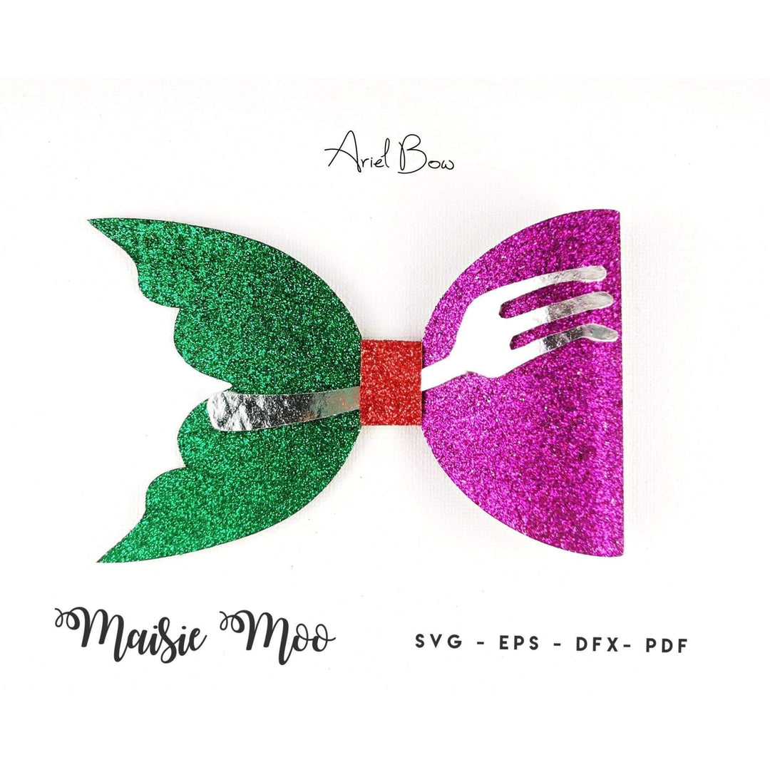 Ariel Bow | Mermaid Tail Bow SVG - Maisie Moo