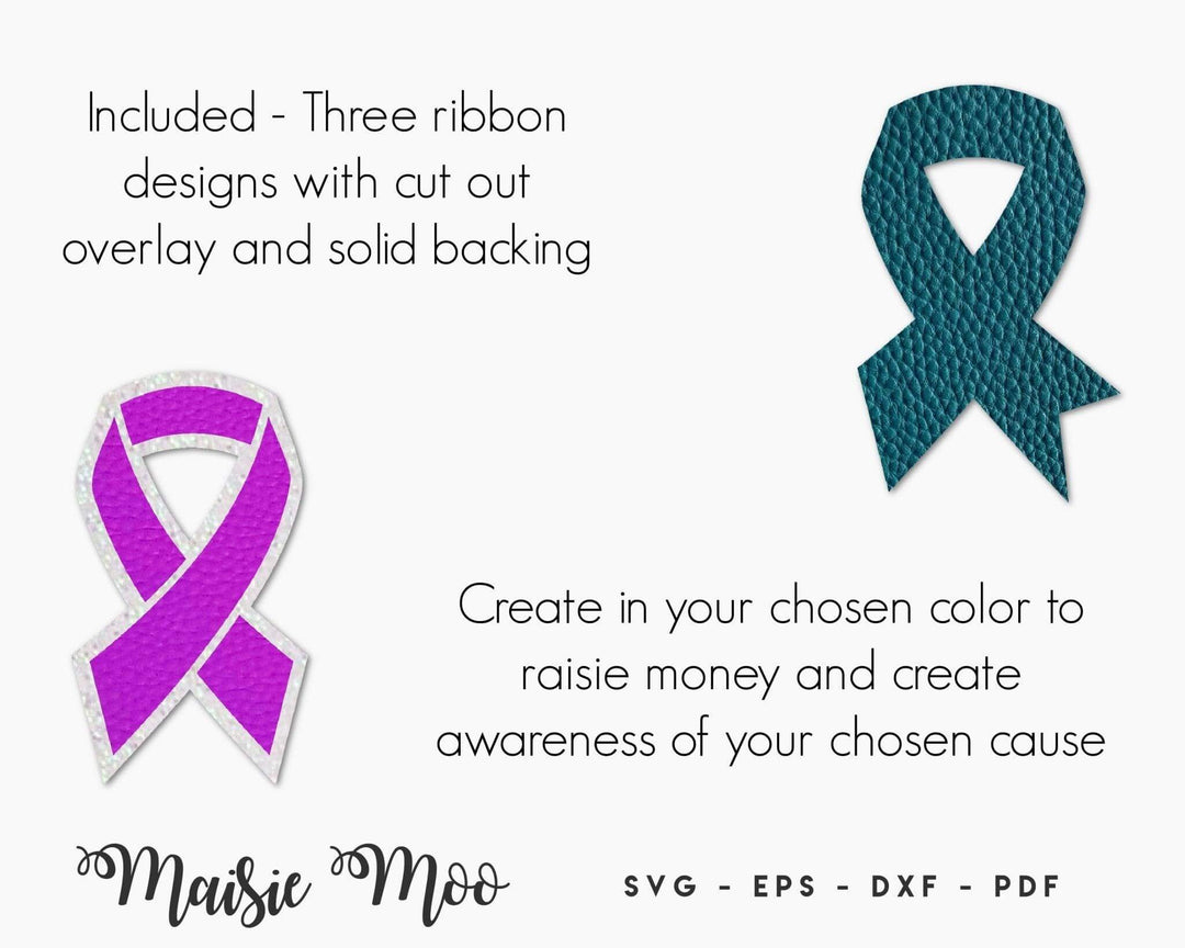 Awareness Ribbon Collection - FREE SVG - Maisie Moo