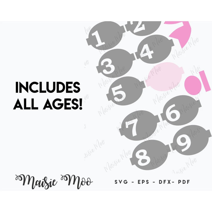Birthday Age Bow - Maisie Moo