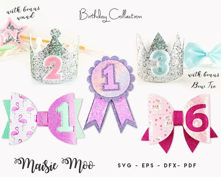Birthday Collection | Crown, Bows, Badge, Wand - Maisie Moo