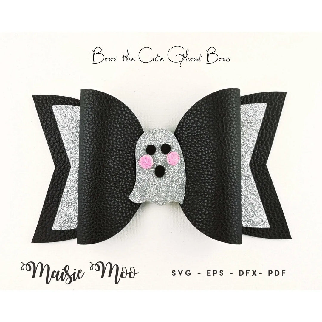 Ghost Bow SVG | Halloween Bow Template SVG - Maisie Moo