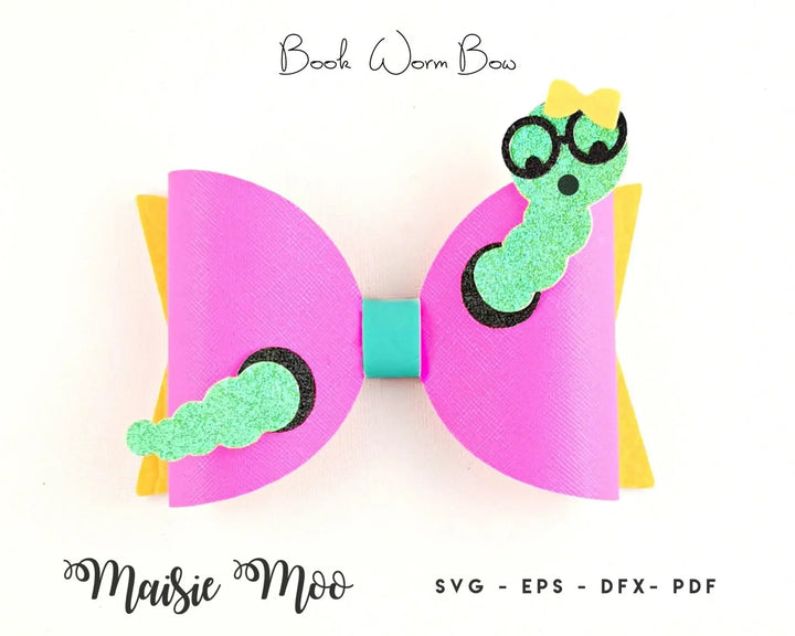 Book Worm Bow - Maisie Moo