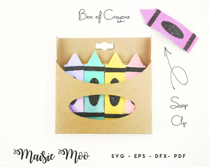 Box of Crayons Snap Clips - Maisie Moo
