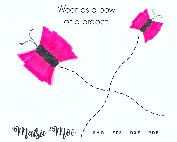 Butterfly Fringe Bow - Maisie Moo